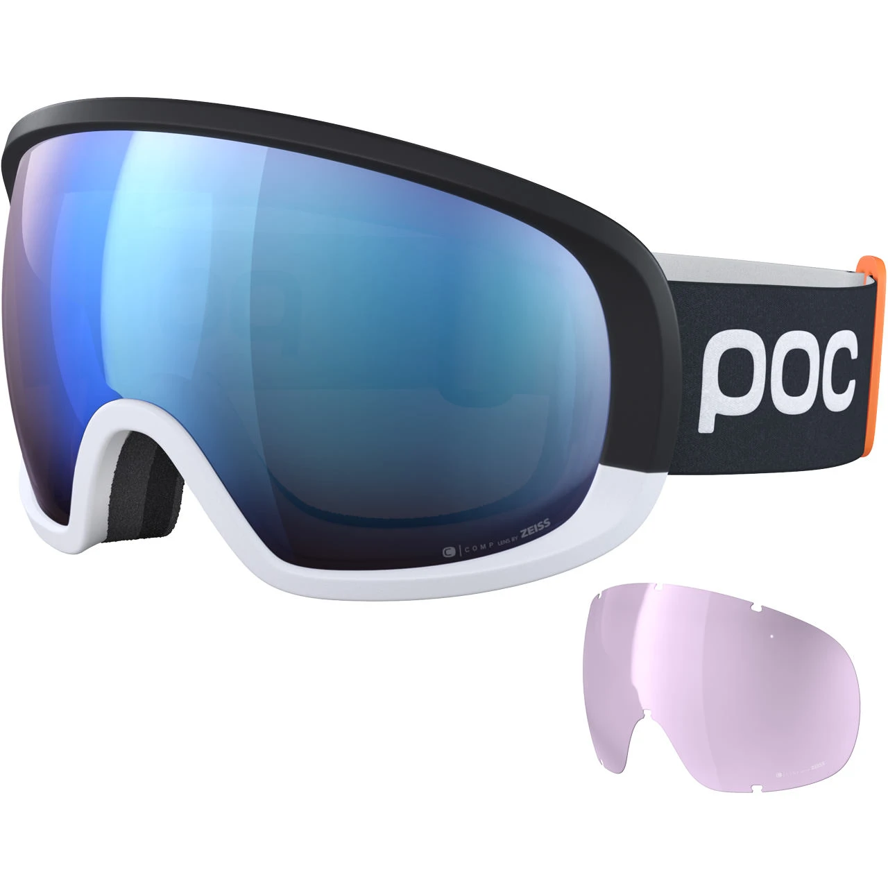POC Fovea Clarity Comp Ura Black/hydro White/spektris Blue + Lente Di Riserva 3 POC Fovea Clarity Comp Ura Black/hydro White/spektris Blue + Lente Di Riserva