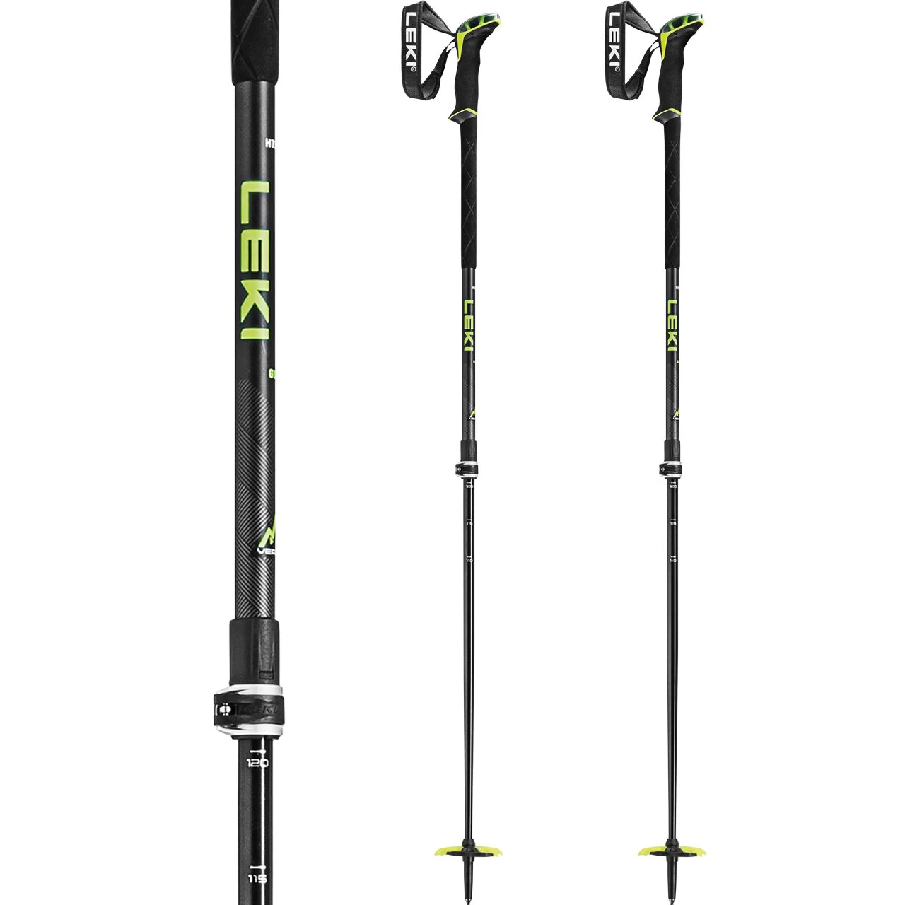 Leki Guide 2 Black/neonyellow/dark Anthracite 4 Leki Guide 2 Black/neonyellow/dark Anthracite - immagine 2