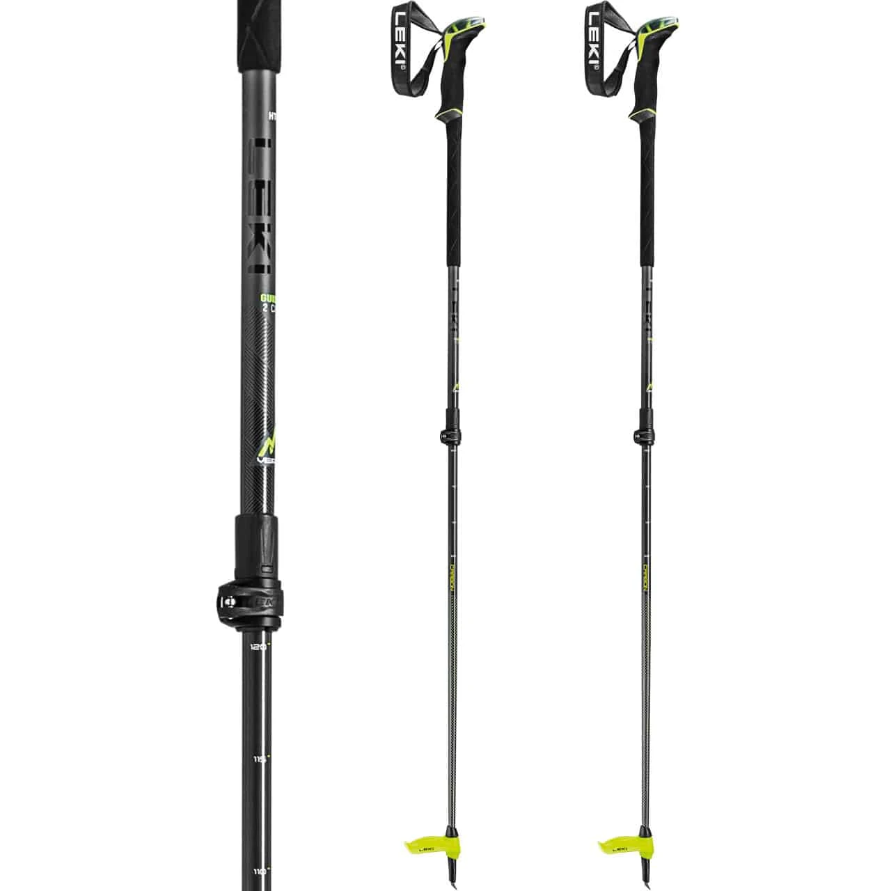 Leki Guide Lite 2 Carbon Dark Anthra/neonyellow/black 4 Leki Guide Lite 2 Carbon Dark Anthra/neonyellow/black - immagine 2